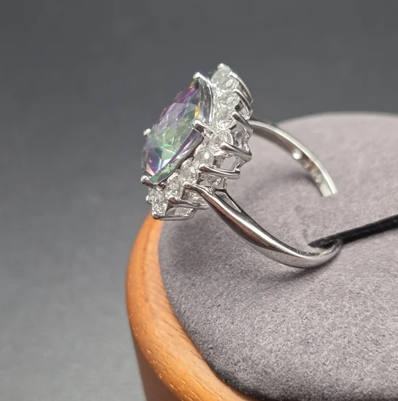 Mystic Topaz Sterling Silver Ring. Size 9. NWT - Picture 2 of 6